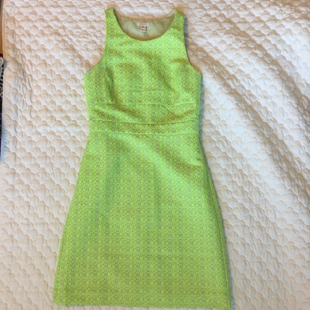 J. Crew lime green summer dress